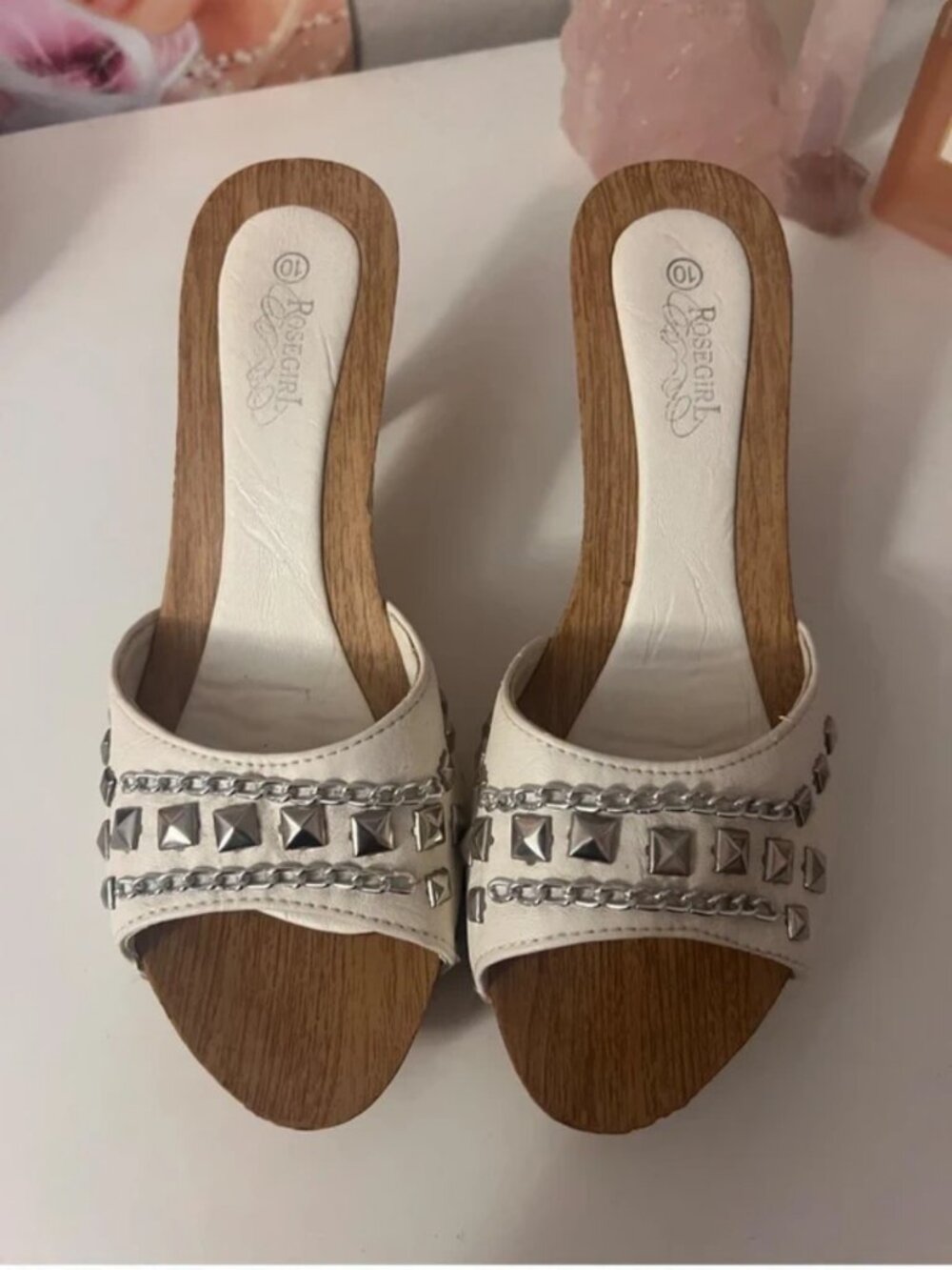 Y2k vintage 2000s studded heels